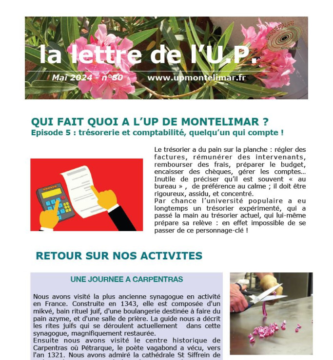 Lettre UP Mai 2024