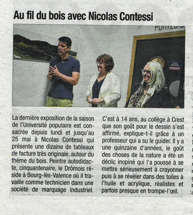 8 mai 2025 - La Tribune - vernissage exposition Au fil du bois
