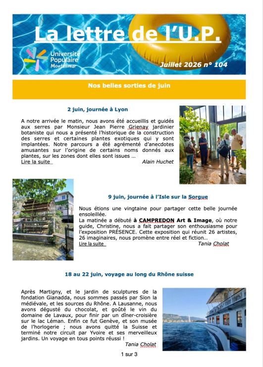 Lettre UP Juillet 2026